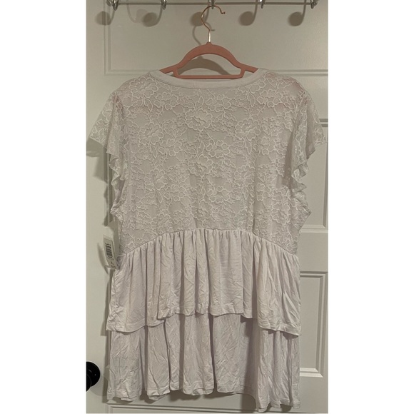 Torrid White Lace Tiered Women's Top NWT SZ 2 (18/20) - Picture 7 of 14